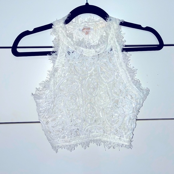 White embroidery mesh with zip on the side - Picture 1 of 2